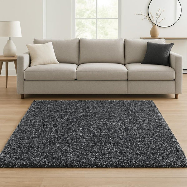 HomeRoots 8' Hand-Woven Black and White Round Rug - Artisan Crafted, Durable, Contemporary Style for Your Home 9' X 13' 350539