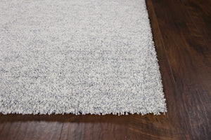 Homeroots 9' X 13' Gray And Ivory Abstract Hand Woven Area Rug  Polyester 350543