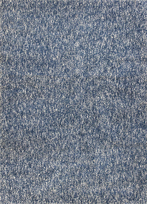 HomeRoots 9' Indigo and Ivory Abstract Shag Area Rug - Hand-Woven Luxury for Modern Living Spaces and Comfort 9' X 13' 350545