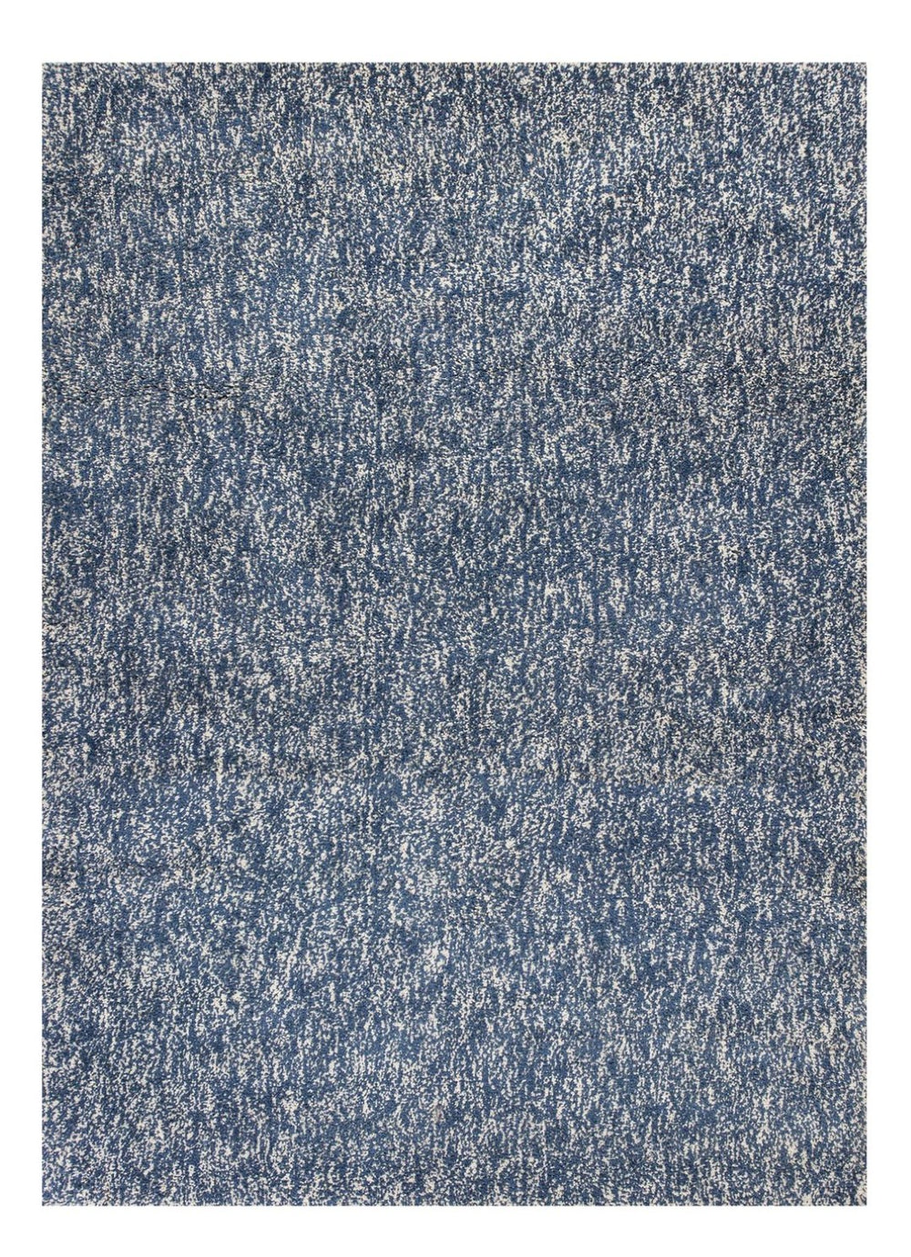 HomeRoots 9' Indigo and Ivory Abstract Shag Area Rug - Hand-Woven Luxury for Modern Living Spaces and Comfort 9' X 13' 350545