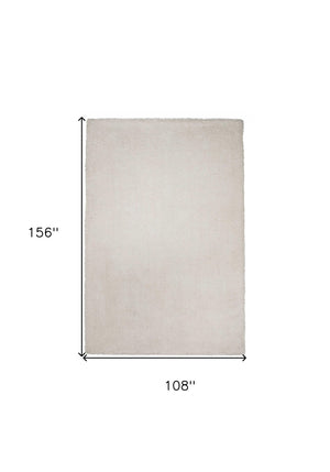 HomeRoots 8' Ivory Hand-Woven Round Rug – Timeless Artisanal Design for Elegant Living Spaces and Durability 9' X 13' 350555