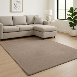 HomeRoots 8' Hand-Woven Beige Round Rug - Elegant, Durable Design for Modern and Classic Interiors, 96-Inch Diameter 9' X 13' 350556
