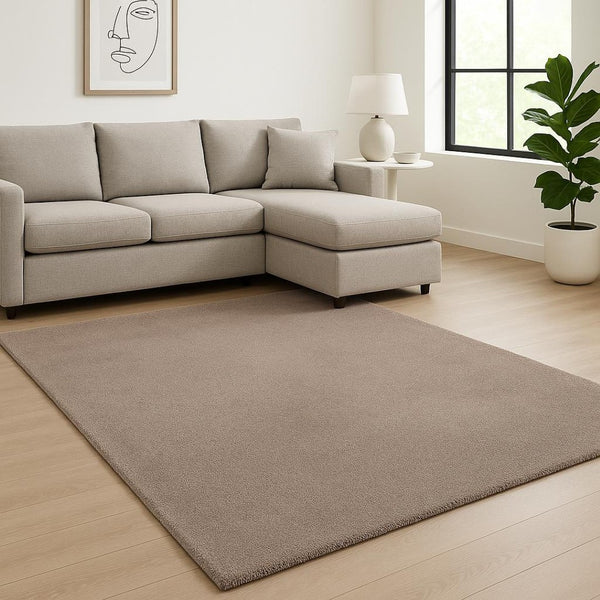 HomeRoots 8' Hand-Woven Beige Round Rug - Elegant, Durable Design for Modern and Classic Interiors, 96-Inch Diameter 9' X 13' 350556
