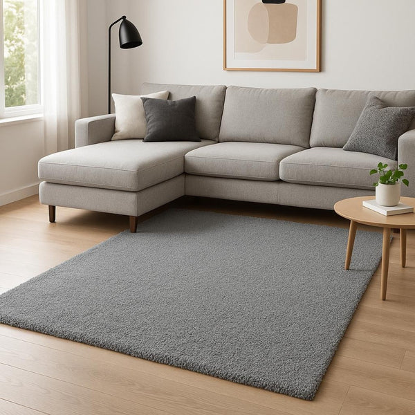 HomeRoots 8' Hand-Woven Gray Round Rug – Artisanal Elegance, Durable Design for Modern Living Spaces and Decor 9' X 13' 350557