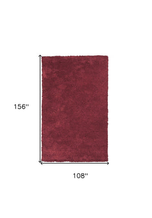 Homeroots 9' X 13' Polyester Red Area Rug  Polyester 350558