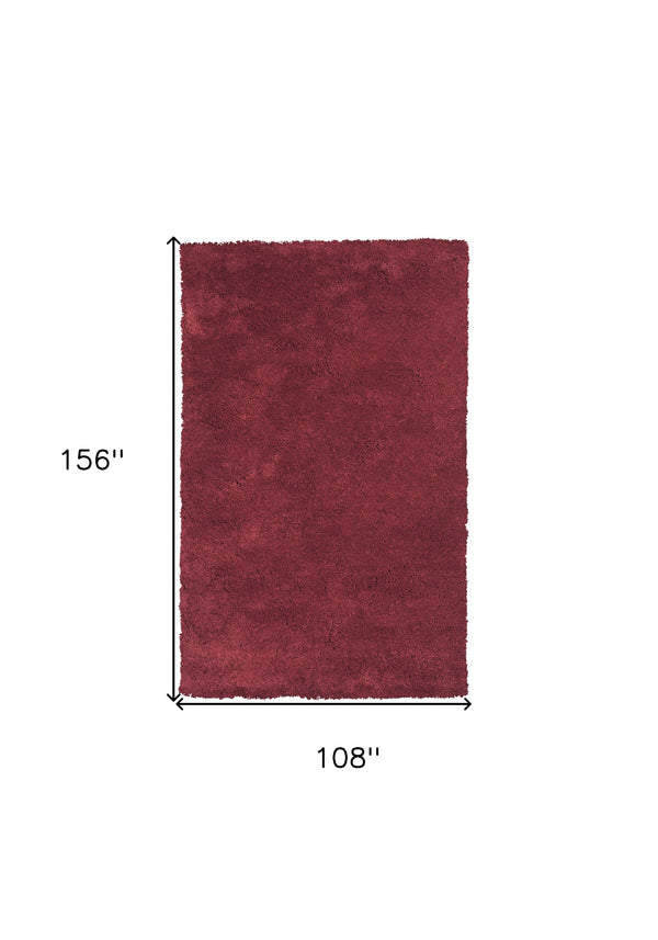 Homeroots 9' X 13' Polyester Red Area Rug  Polyester 350558