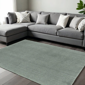 HomeRoots 9' Hand Woven Slate Blue Area Rug – Artisan Crafted, Durable Polyester, Soft Comfort for Your Home 9' X 13' 350559