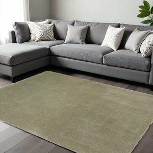 HomeRoots 9' Hand Woven Sage Area Rug - Elevate Your Space with Contemporary Elegance and Lasting Durability 9' X 13' 350562