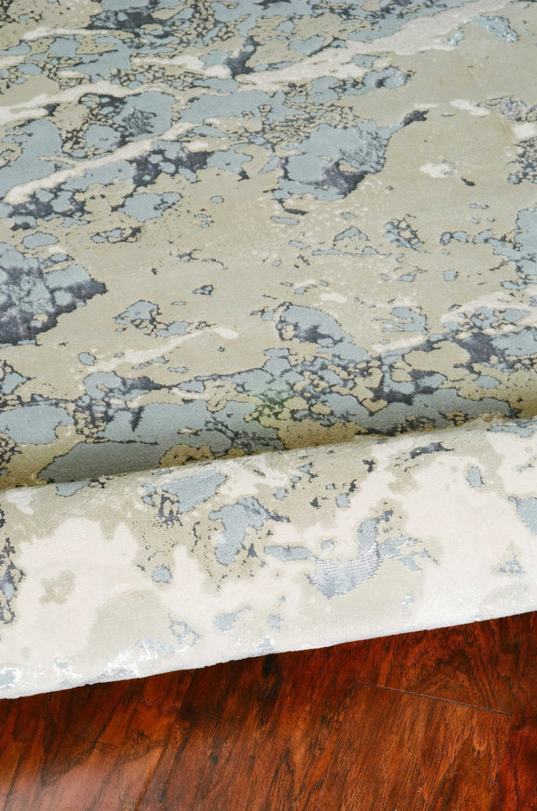HomeRoots 9' Modern Abstract Area Rug in Sand Gray and Beige – Stylish Comfort for High-Traffic Spaces 9' X 13' 350570