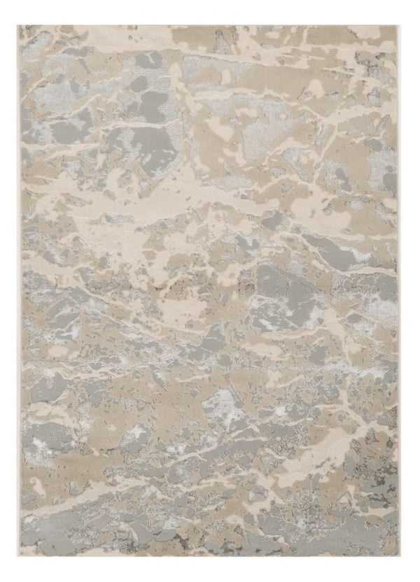 HomeRoots 9' Modern Abstract Area Rug in Sand Gray and Beige – Stylish Comfort for High-Traffic Spaces 9' X 13' 350570