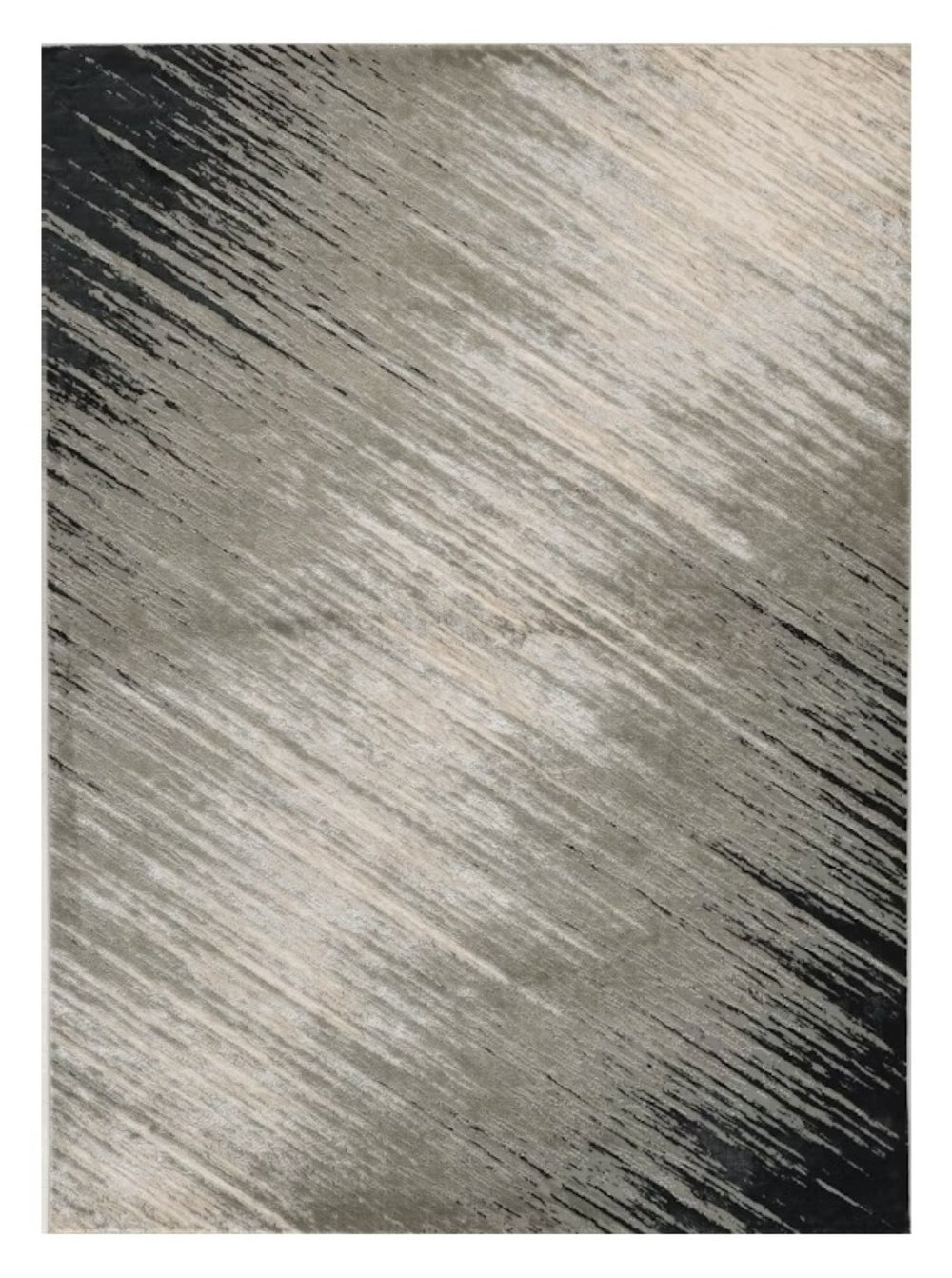 HomeRoots 9' Modern Silver and Gray Abstract Area Rug - Durable, Low-Pile Design Ideal for High-Traffic Spaces 9' X 13' 350572