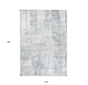 HomeRoots 5' Modern Abstract Hand-Loomed Area Rug in Dark and Light Gray – Adds Style and Warmth to Any Space 9' X 12' 350590