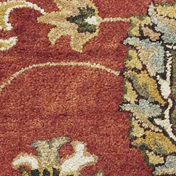 Homeroots 9' X 13' Sienna Orange Wool Handmade Area Rug  Wool 350608