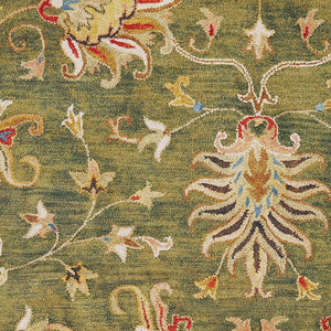 Homeroots 9' X 13' Wool Emerald Green Area Rug  Wool 350609