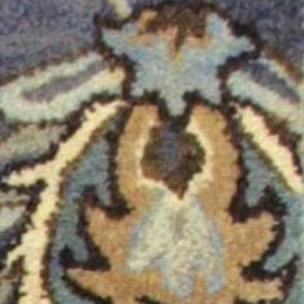 HomeRoots 9' Hand-Tufted Wool Floral Area Rug in Dark Gray, Green, and Brown for Timeless Elegance 9' X 13' 350610