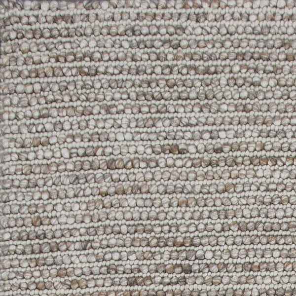 Homeroots 9' X 13' Natural Beige Hand Woven Knobby Loop Indoor Area Rug  Wool 350616