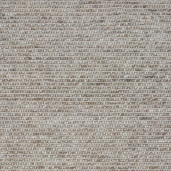 Homeroots 9' X 13' Natural Beige Hand Woven Knobby Loop Indoor Area Rug  Wool 350616