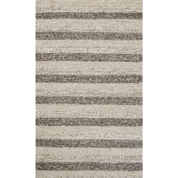 Homeroots 9' X 13' Wool Grey Or  White Area Rug  Wool 350617