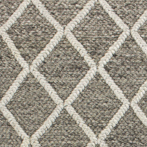 Homeroots 9' X 13' Wool Dark Grey Area Rug  Wool 350619
