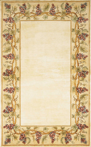 HomeRoots 9' Hand-Tufted Wool Area Rug with Ivory Floral Vines – Elegant, Durable, and Cozy for Any Space 9' X 13' 350627