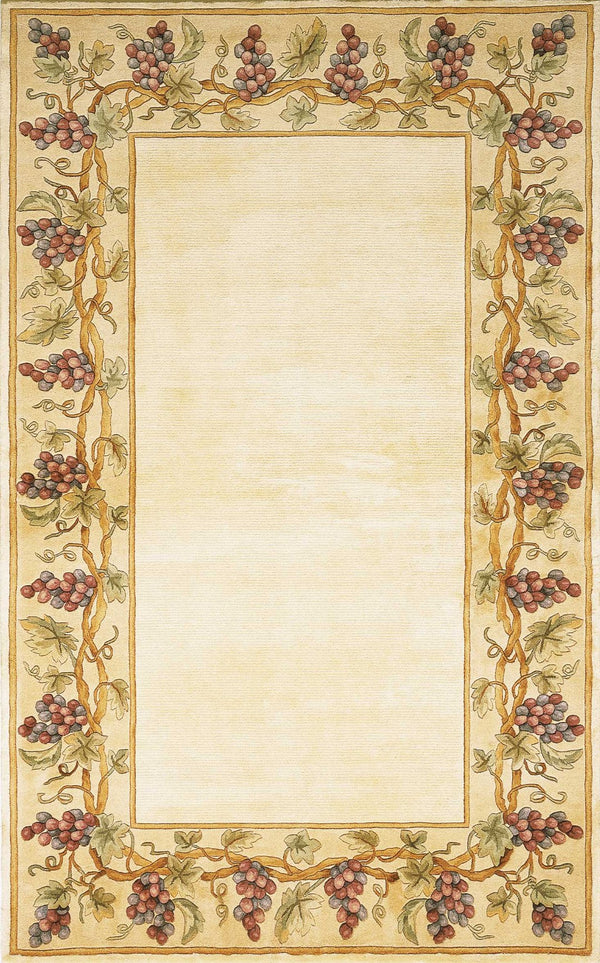 HomeRoots 9' Hand-Tufted Wool Area Rug with Ivory Floral Vines – Elegant, Durable, and Cozy for Any Space 9' X 13' 350627