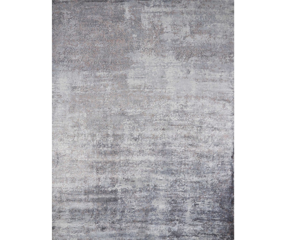 HomeRoots 9' Hand-Loomed Abstract Area Rug in Slate Gray & Dark Gray - Timeless Texture for Modern Spaces 9' X 13' 350639