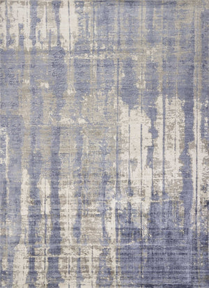 HomeRoots 9' Gray and Ivory Abstract Area Rug - Hand-Loomed Artisan Craftsmanship for Modern Living Spaces 9' X 13' 350640