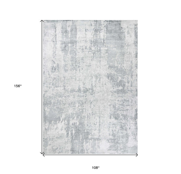HomeRoots 9' Abstract Hand Loomed Area Rug in Dark and Light Gray – Elevate Your Space with Modern Elegance 9' X 13' 350641