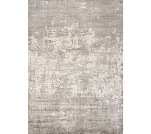 HomeRoots 9' Abstract Hand Loomed Area Rug in Beige and Ivory - Luxurious Soft Viscose for Modern Spaces 9' X 13' 350642