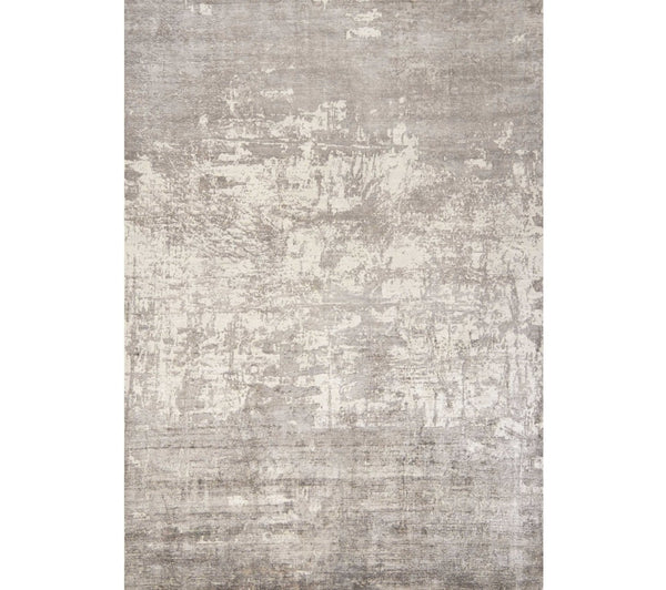 HomeRoots 9' Abstract Hand Loomed Area Rug in Beige and Ivory - Luxurious Soft Viscose for Modern Spaces 9' X 13' 350642