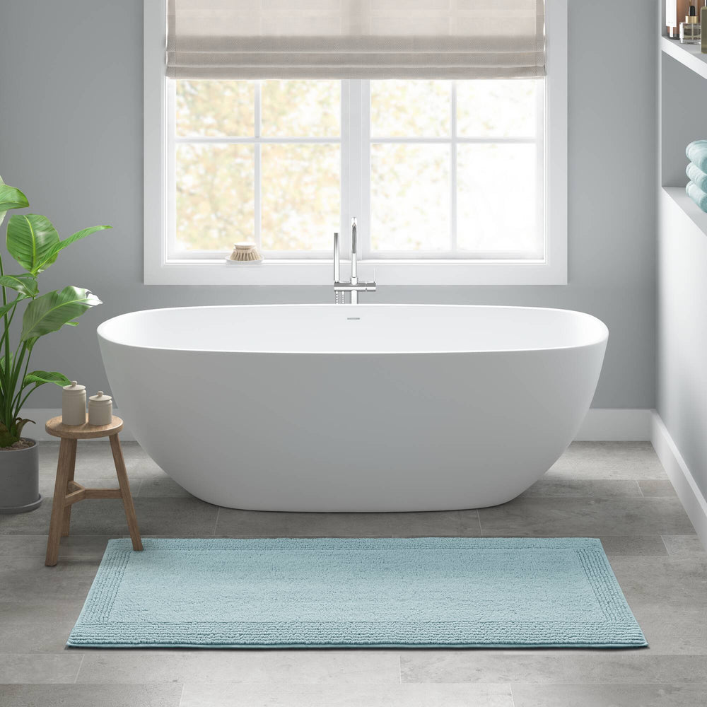 JLA Home Madison Park Signature - 100% Cotton Plush Tufted Reversible Bath Rug — 3000 GSM Luxury Absorbent Spa Texture, OEKO-TEX Certified 36 L x 24 W x 0.75H MPS72-575