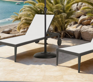 Meridian Furniture Cozumel Heavy Duty Steel Patio Umbrella Base with Wheels for Outdoor Stability and Support Black 350Black