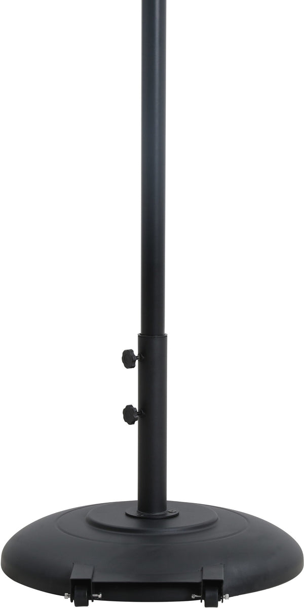 Meridian Furniture Cozumel Heavy Duty Steel Patio Umbrella Base with Wheels for Outdoor Stability and Support Black 350Black