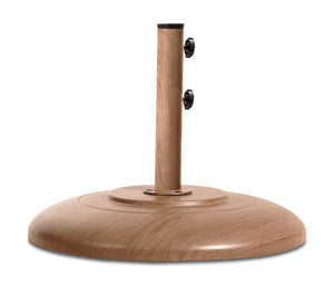 Meridian Furniture Cozumel Heavy Duty Steel Patio Umbrella Base with Wheels for Outdoor Stability and Support Teak 350Teak