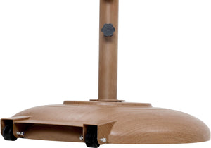 Meridian Furniture Cozumel Heavy Duty Steel Patio Umbrella Base with Wheels for Outdoor Stability and Support Teak 350Teak
