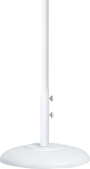 Meridian Furniture Cozumel Heavy Duty Steel Patio Umbrella Base with Wheels for Outdoor Stability and Support White 350White