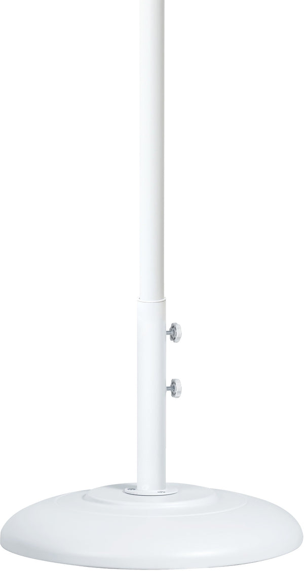 Meridian Furniture Cozumel Heavy Duty Steel Patio Umbrella Base with Wheels for Outdoor Stability and Support White 350White