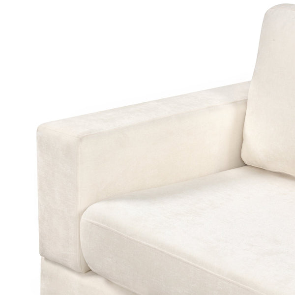 English Elm Christopher Knight Home® - 87.4" Sectional Sofa with Chaise, Chenille Upholstery, Reversible Armrests & Hidden Storage for Cozy Living Beige N763S000010A