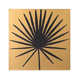 Palm Frond on Metallic Gold Wood 351-10169 Elk Home