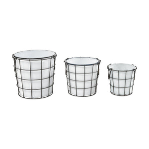 Early Light Bin - Set of 3 White 351-10719/S3 Elk Home