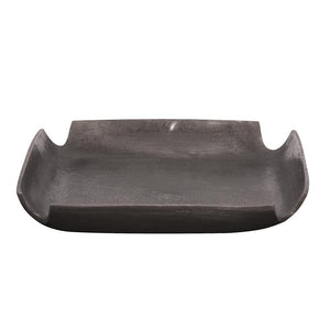 Howard Elliott Graphite Aluminum Tray With Stylish Notched Corners – Durable, Chic Design In Raw Gray Finish Black Aluminum 35136-howard-elliott