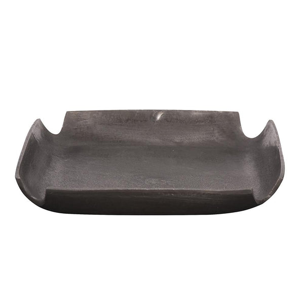 Howard Elliott Graphite Aluminum Tray With Stylish Notched Corners – Durable, Chic Design In Raw Gray Finish Black Aluminum 35136-howard-elliott
