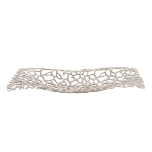 Howard Elliott Silver Aluminum Branch Tray - Intricate Nest-inspired Design, Handcrafted Elegance For Home Decor Silver Aluminum 35154-howard-elliott
