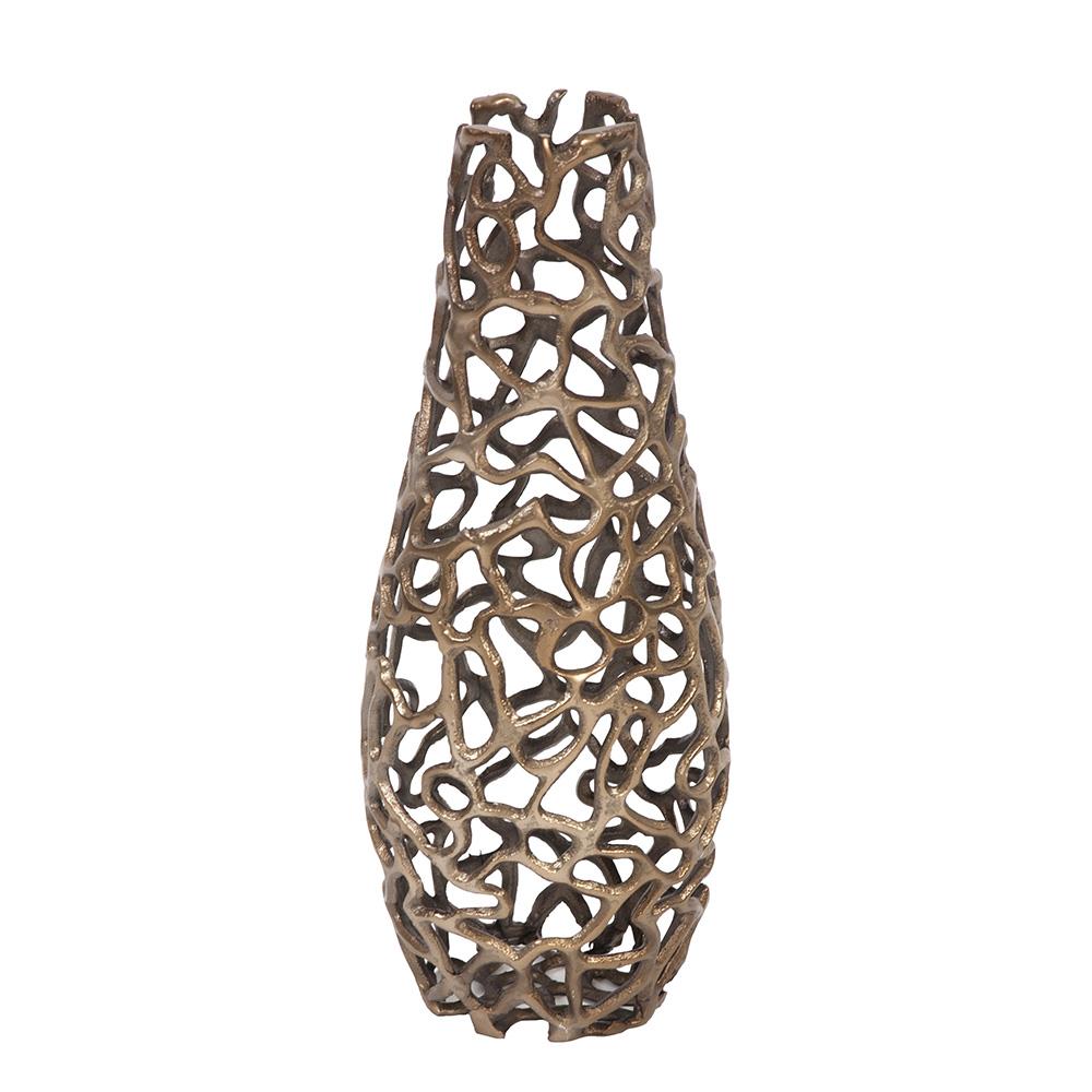 Howard Elliott Bronze Aluminum Branch Vase - Stunning Oversized Art Piece For Dramatic Floor Decor And Accents Brown Aluminum 35155-howard-elliott