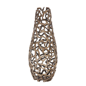 Howard Elliott Bronze Aluminum Branch Vase - Stunning Oversized Art Piece For Dramatic Floor Decor And Accents Brown Aluminum 35155-howard-elliott
