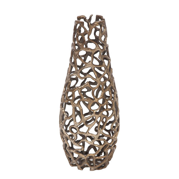 Howard Elliott Bronze Aluminum Branch Vase - Stunning Oversized Art Piece For Dramatic Floor Decor And Accents Brown Aluminum 35155-howard-elliott