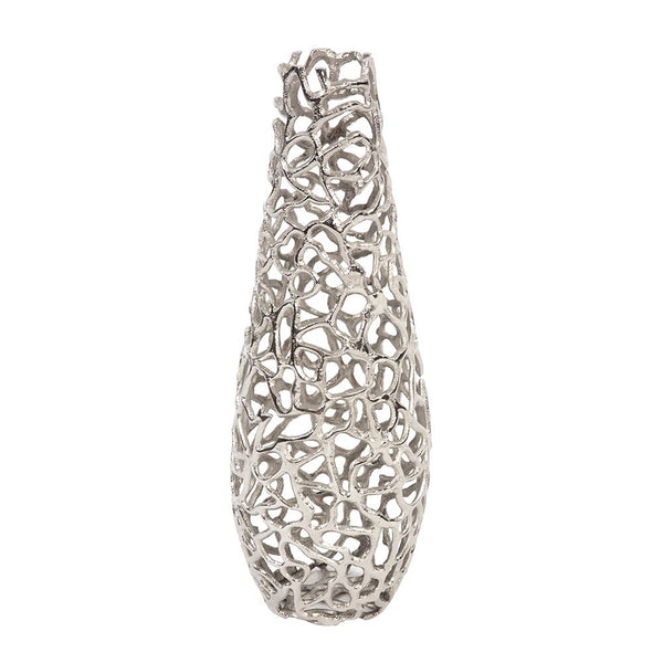 Howard Elliott Bronze Aluminum Branch Vase - Stunning Oversized Art Piece For Dramatic Floor Decor And Accents Silver Aluminum 35156-howard-elliott