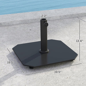 English Elm Metal Powder Coated Square Patio Umbrella Base 41 Pound Weighted Outdoor Stand T3971P427410