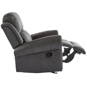 English Elm Christopher Knight Home® - 40.75" Wide Suede Manual Glider Recliner Chair with Rolled Arms, Microfiber Comfort & Infinite Positions Slate N763P264499E