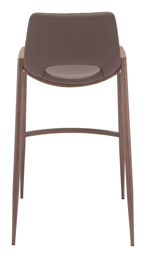Desi Barstool - Set of 2 Brown & Walnut 109734 Zuo Modern